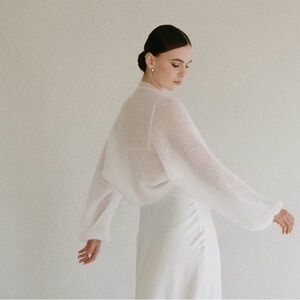 Elegant White Women's Cardigan